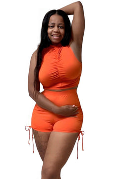 Sophisticated Short Set - Orange