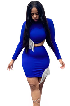 Ice Two Piece Skirt Set - Royal Blue