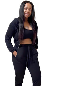 Spin Bout U 3 Piece Sweatsuit - Black