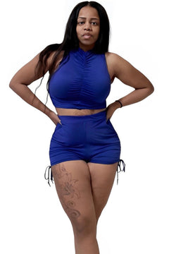 Sophisticated Short Set - Royal Blue