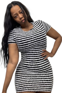 Fairy Striped Dress - Black