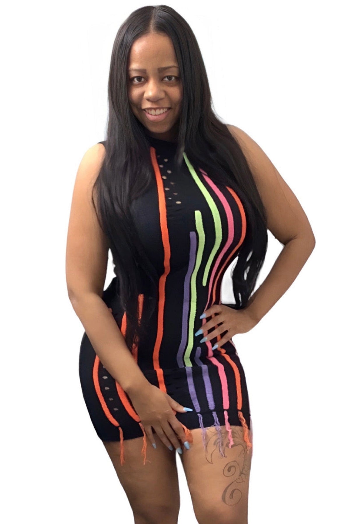 Striped Sweater Dress