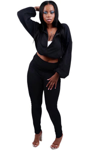Undefeated Cotton Windbreaker Tracksuit - Black